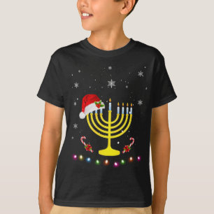 Chrismukkah Hannukah Santa Hat Family Christmas Pa T-Shirt