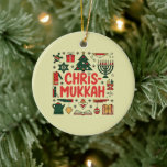 Chrismukkah Hanukkah Christmas Jewish Religious  Ceramic Ornament<br><div class="desc">Chrismukkah Hanukkah Christmas Jewish Religious</div>