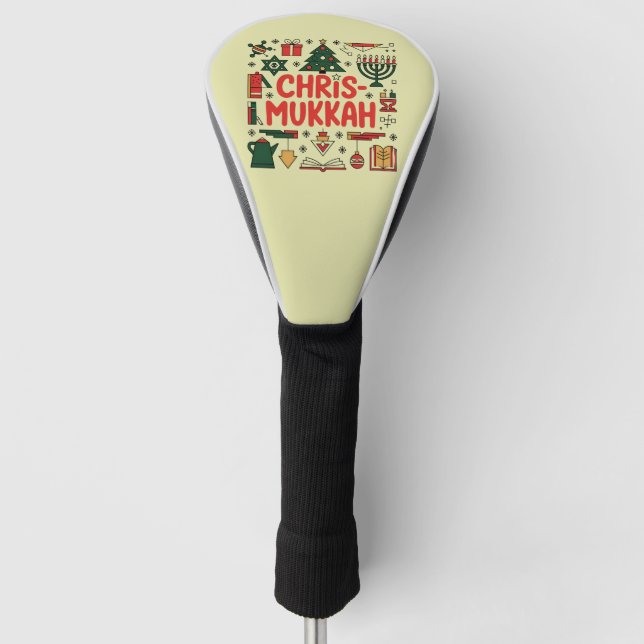 Chrismukkah Hanukkah Christmas Jewish Religious  Golf Head Cover (Front)