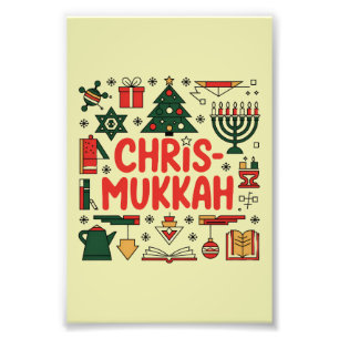 Chrismukkah Hanukkah Christmas Jewish Religious  Photo Print