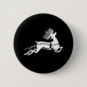 Chrismukkah Reindeer white 2 Inch Round Button