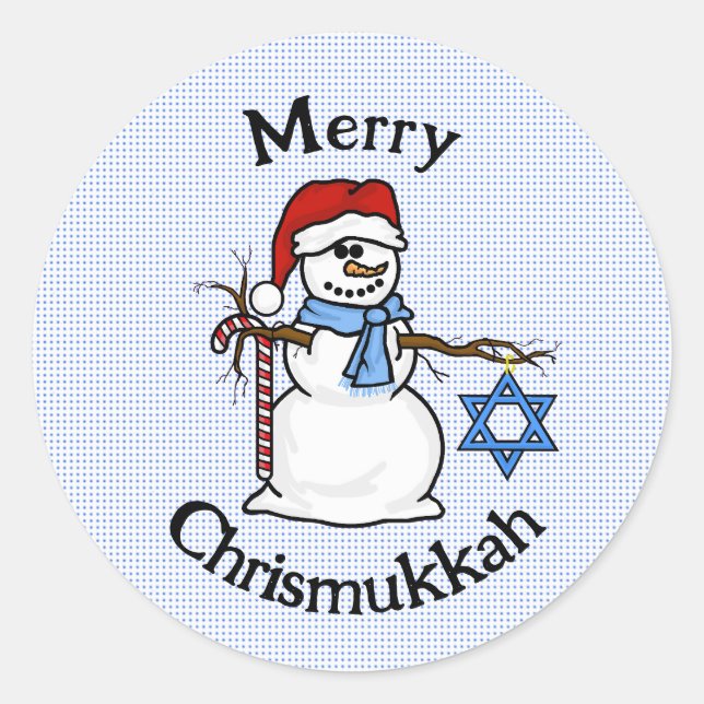 Chrismukkah Snowman Stickers (Front)