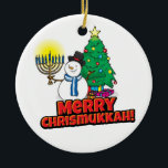 Chrismukkah tree ornament<br><div class="desc">For every home that celebrates both Christmas and Hannukah! A tree ornament to add to your collection. Or buy as a gift for someone you care about this holiday season!</div>