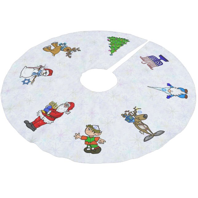 Chrismukkah Tree Skirt (Angled)