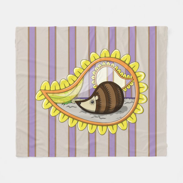 Chrissy the Hedgehog Fleece Blanket (Front (Horizontal))