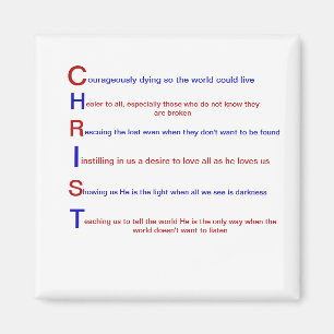 Christ acrostic poem magnet