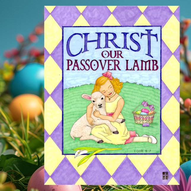 Christ agneau Pâques Inspiration Carte postale (Créateur téléchargé)