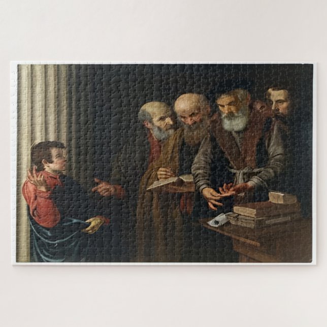 Christ Among the Doctors – Caravaggio Jigsaw Puzzle (Horizontal)