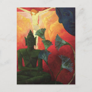 Christ and Buddha, c.1890-1892 Postcard