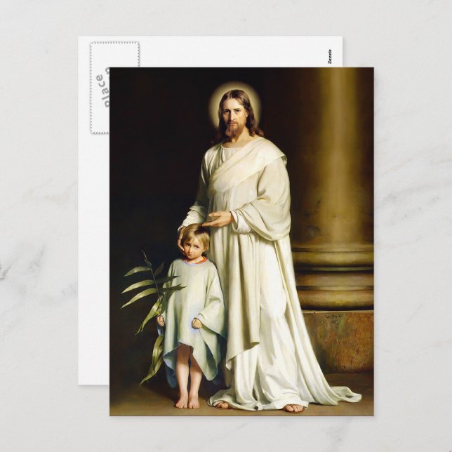 Christ and Child. Fine Art Easter Postcards (Front/Back)