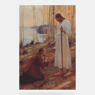 Christ and Mary Magdalene by Albert Edelf Acrylic Sign