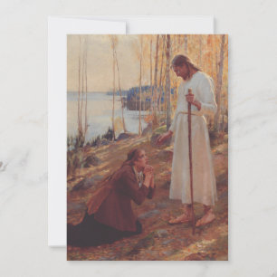Christ and Mary Magdalene by Albert Edelf Invitation