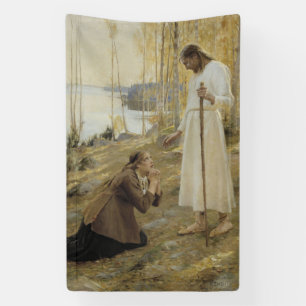 Christ and Mary Magdalene in Finnish Countryside Banner