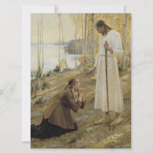 Christ and Mary Magdalene in Finnish Countryside Card