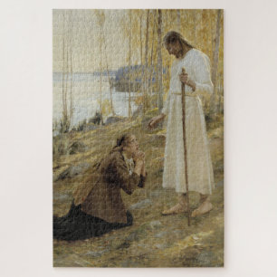Christ and Mary Magdalene in Finnish Countryside Jigsaw Puzzle