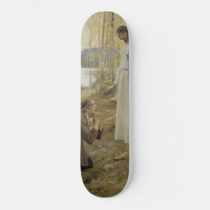 Christ and Mary Magdalene in Finnish Countryside Skateboard