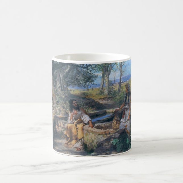 Christ and Samaritan woman circa 1890 Coffee Mug (Center)