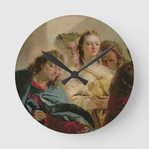 Christ and the Adulteress, 1751 (oil on canvas) Round Clock