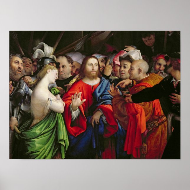 Christ and the Adulteress, c.1527-29 Poster (Front)