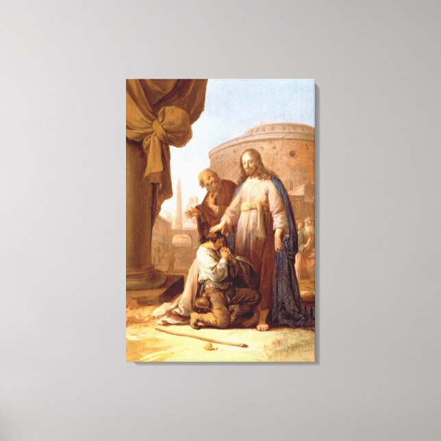 Christ and the Rich Young Ruler, 1640 Canvas Print (Front)