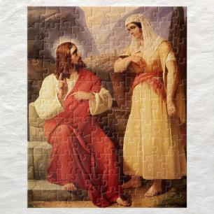 Christ and the Samaritan by Christian Schleisner Jigsaw Puzzle