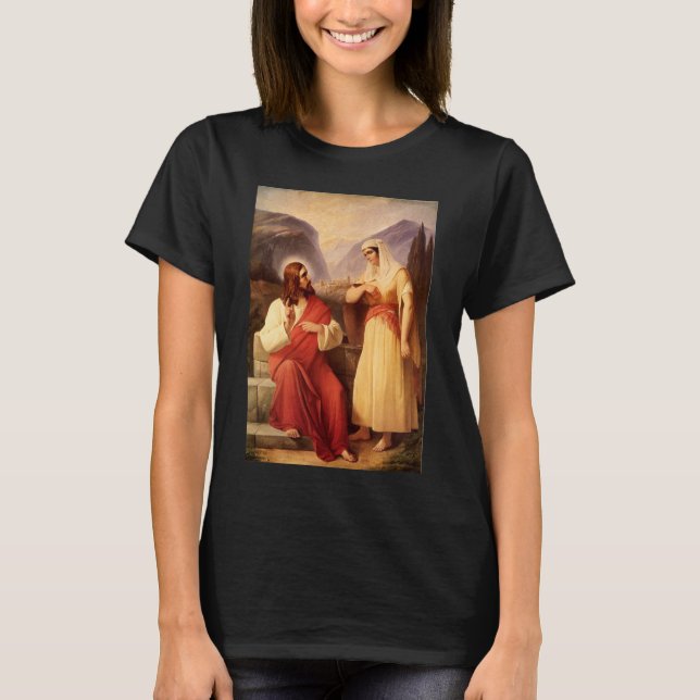 Christ and the Samaritan by Christian Schleisner T-Shirt (Front)