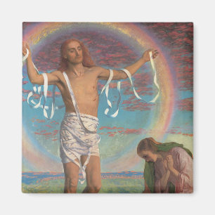 Christ and the two Marys by William Holman Hunt Magnet