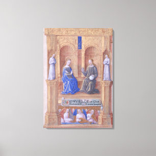Christ and the Virgin Mary Enthroned Canvas Print