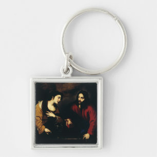 Christ and the Woman of Samaria Keychain