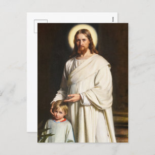 Christ and the Young Child by Carl Heinrich Bloch Holiday Postcard