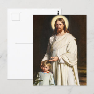 Christ and the Young Child by Carl Heinrich Bloch Postcard