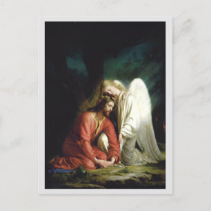 Christ at Gethsemane, Religious Postcard