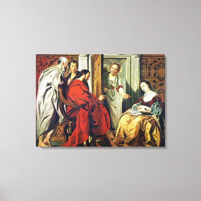 Christ at House of Martha and Mary of Bethany Canvas Print (Front)
