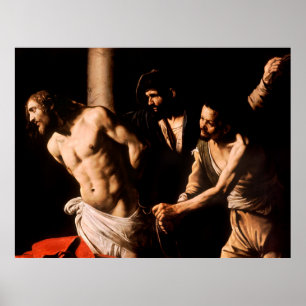 Christ at the Column by Caravaggio (1607) Poster