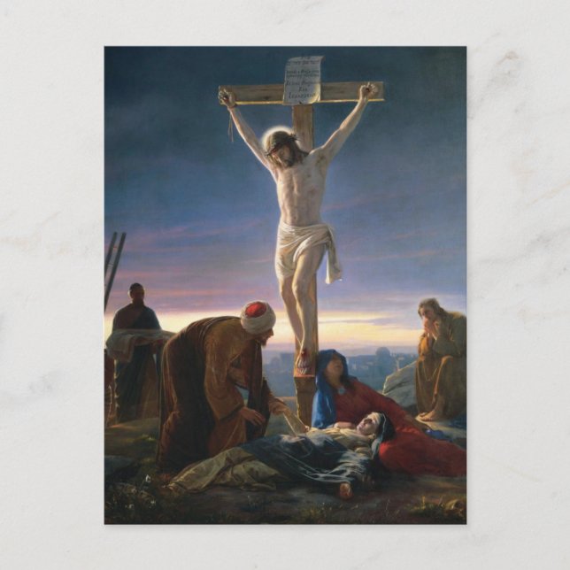 Christ at the Cross by Carl Bloch Postcard (Front)