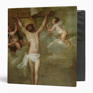 Christ attended by angels holding chalices binder