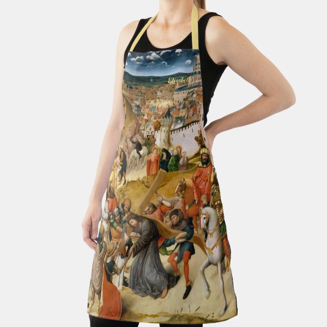 Christ Bearing the Cross Art Artist Painter Custom Apron (Insitu)