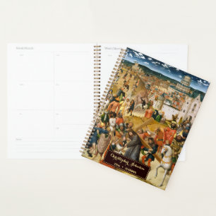 Christ Bearing the Cross Vintage Art Monogram 2025 Planner