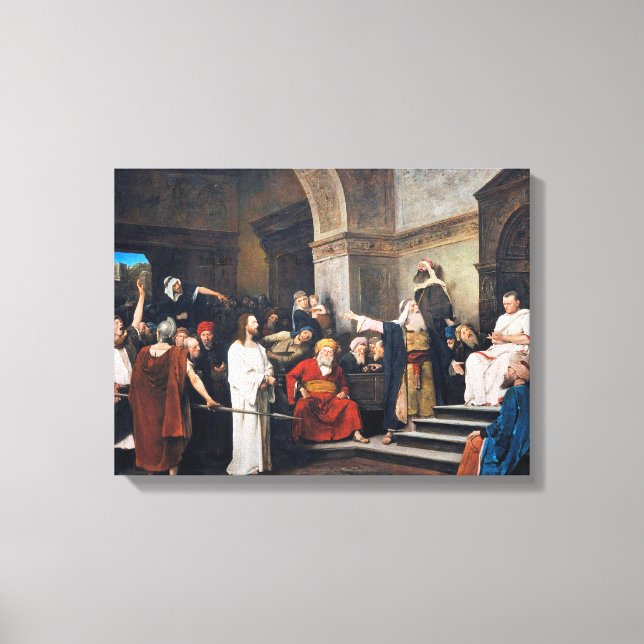 Christ Before Pilate 1880 By Mihaly Munkacsy Canvas Print (Front)