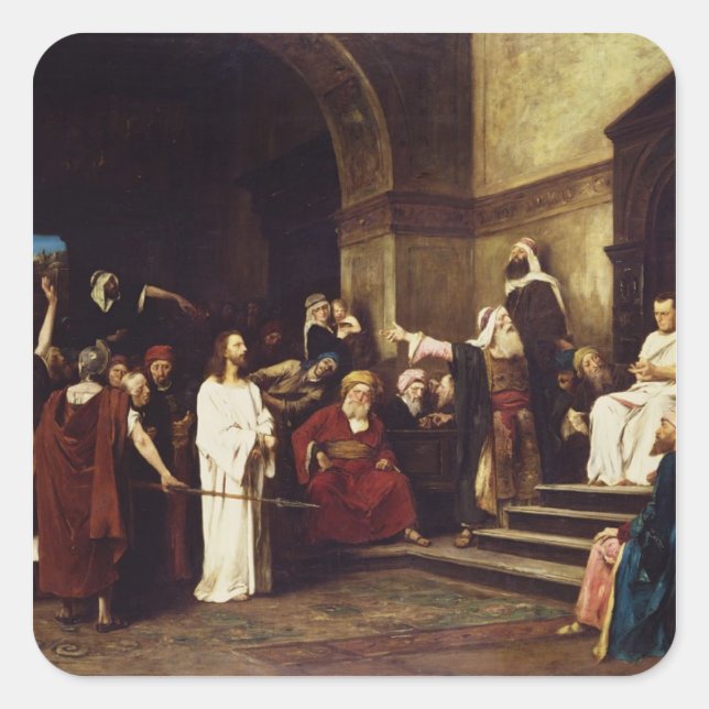 Christ Before Pilate Square Sticker (Front)
