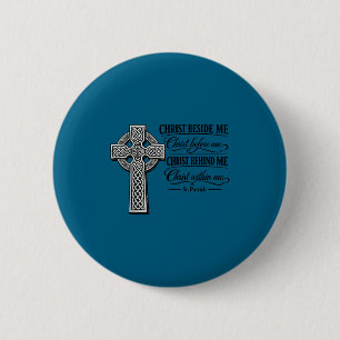 Christ beside – st. patrick celtic cross forChrist 2 Inch Round Button