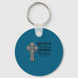 Christ beside – st. patrick celtic cross forChrist Keychain