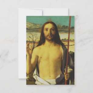 Christ Blessing by Giovanni Bellini   Thank You Card