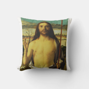 Christ Blessing by Giovanni Bellini   Throw Pillow
