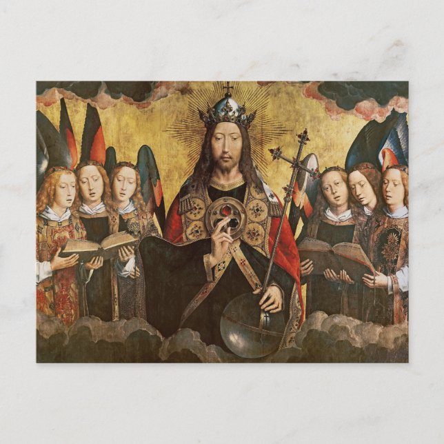 Christ Blessing, central panel from a triptych Postcard (Front)