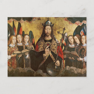 Christ Blessing, central panel from a triptych Postcard