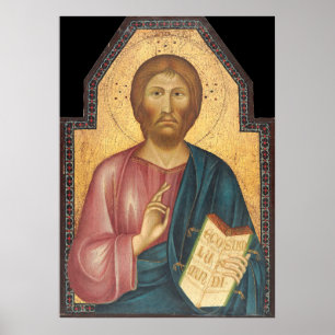 Christ Blessing, Grifo di Tancredi Poster des Beau
