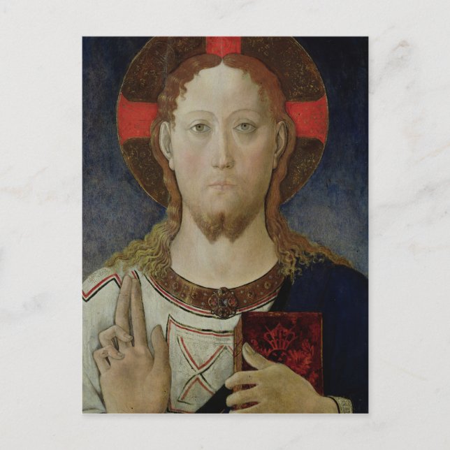 Christ Blessing Postcard (Front)