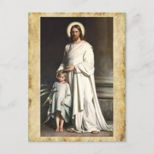 Christ blessing the little child  postcard