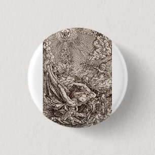 Christ Born to Heaven by Angels 1 Inch Round Button